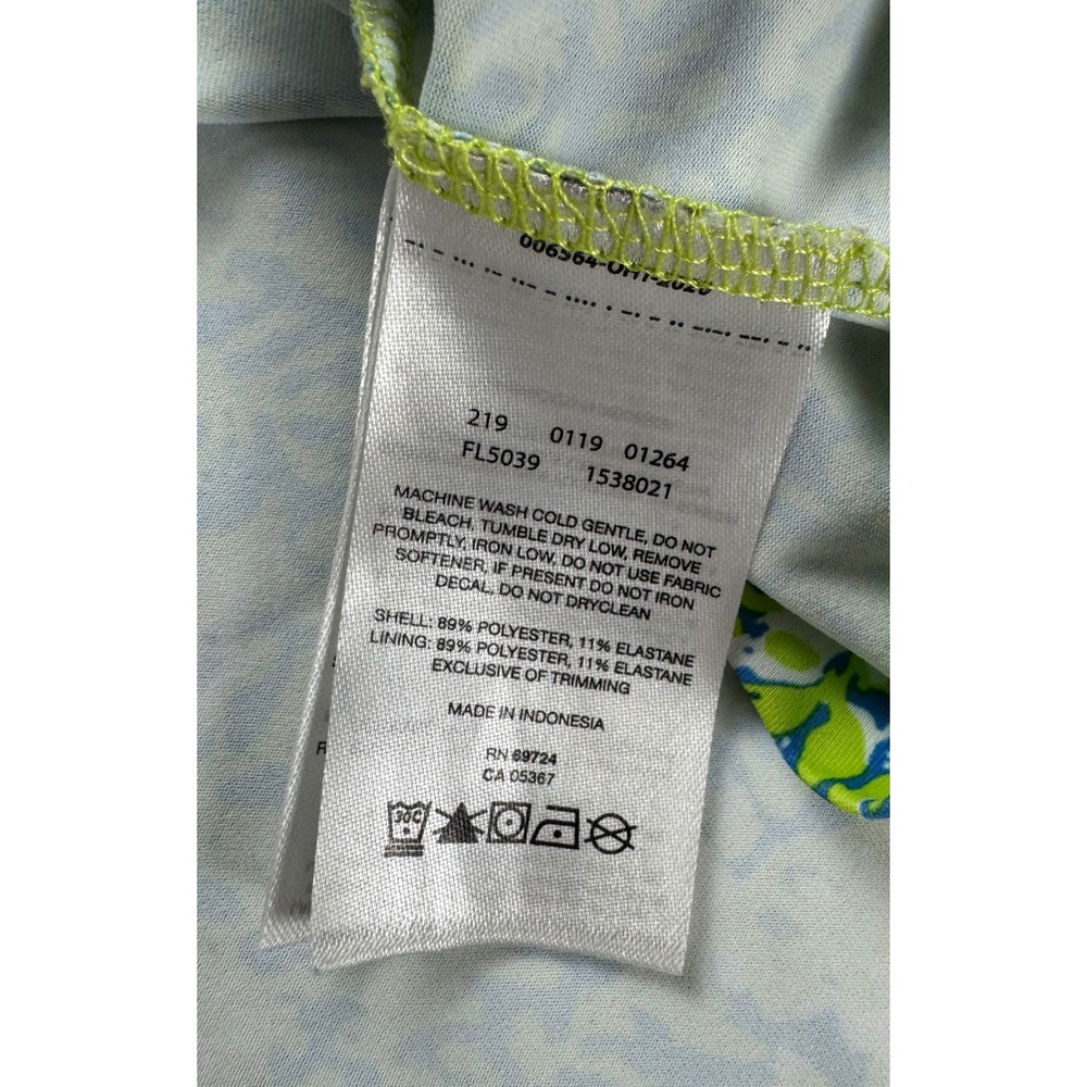 Columbia PFG Freezer III Dress Womens Medium M Green Blue Coral Print Sleeveless - Picture 9 of 11